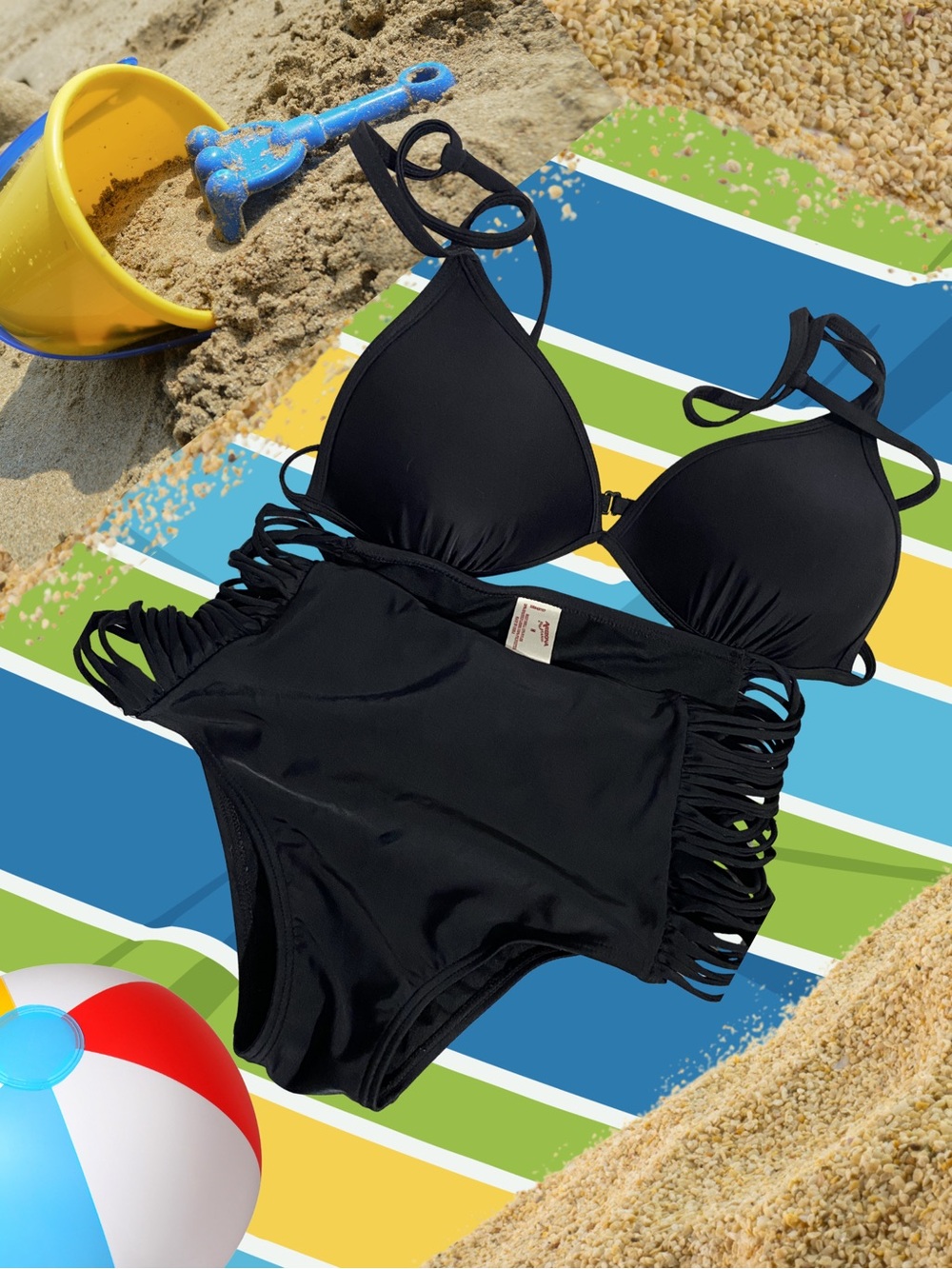 Arizona Jean Company Black Swim Bikini Set